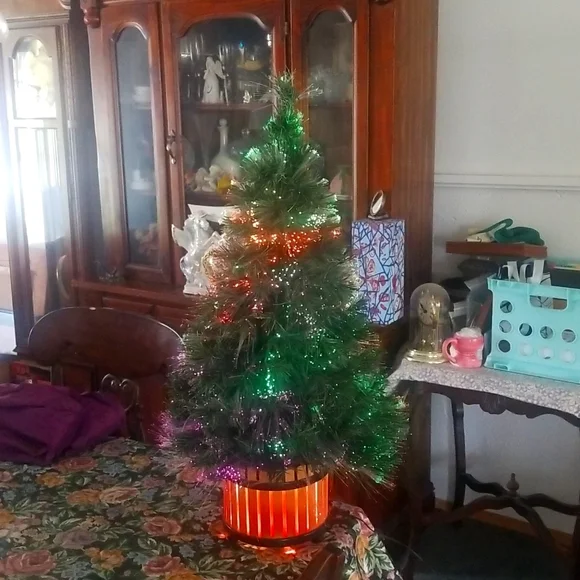 Tabletop Christmas Tree Fiber Optic Multi-color Lights - Picture 1 of 3